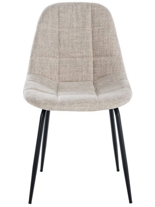 Conjunto de 2 cadeiras Tom tecido, creme