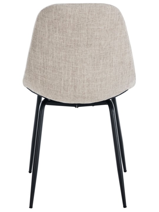 Conjunto de 2 cadeiras Tom tecido, creme