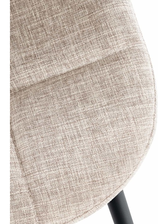 Conjunto de 2 cadeiras Tom tecido, creme