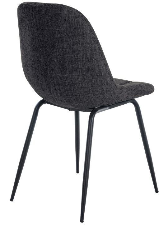 Conjunto de 2 cadeiras Tom tecido, cinza escuro