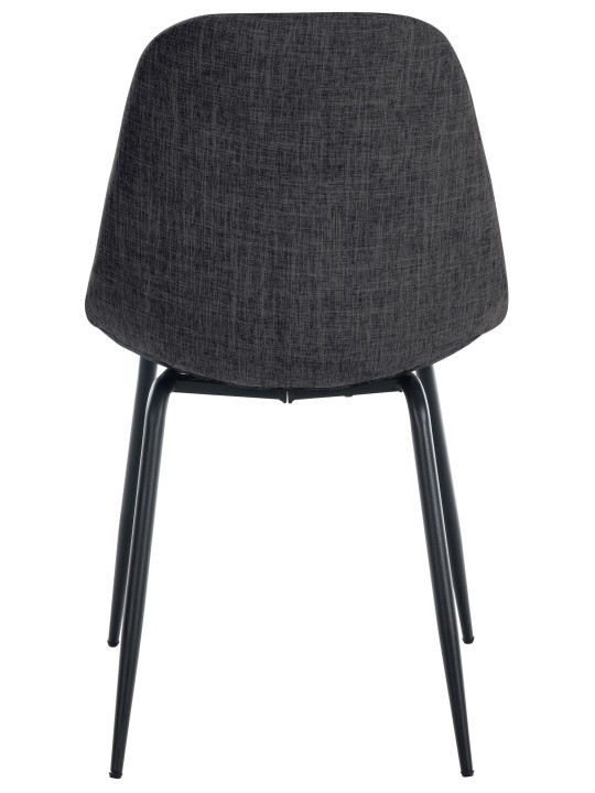 Conjunto de 2 cadeiras Tom tecido, cinza escuro