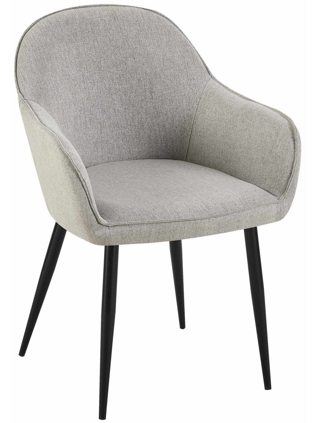 Cadeira de jantar em tecido Boise, cinza