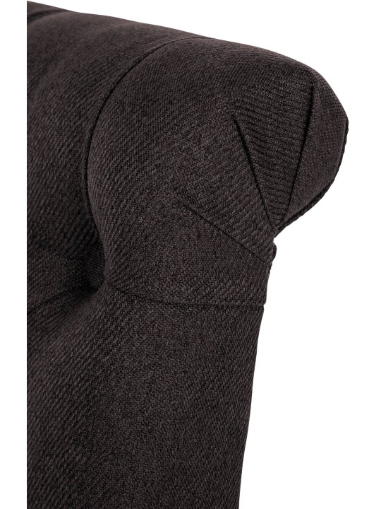 Cadeira da sala de jantar tecido Lisburn, preto