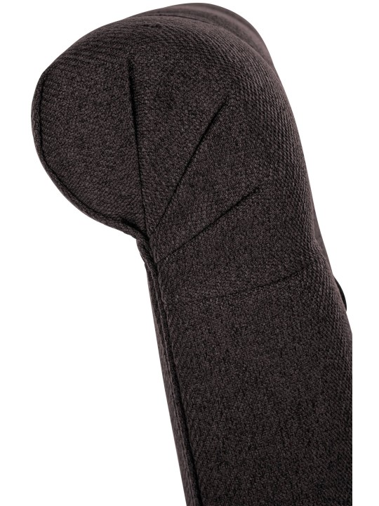 Cadeira da sala de jantar tecido Lisburn, preto