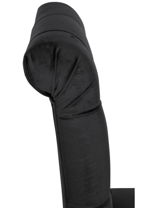 Cadeira de jantar de veludo Lisburn, preto