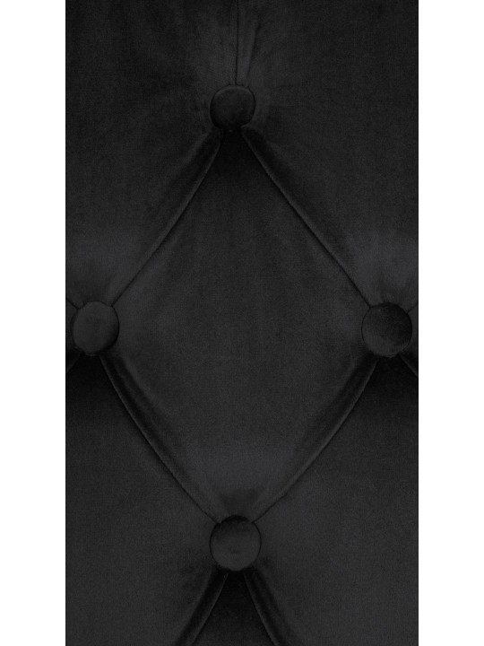 Cadeira de jantar de veludo Lisburn, preto