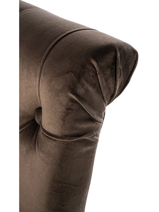 Cadeira da sala de jantar veludo Lisburn, castanho Cadeira da sala de jantar veludo Lisburn, castanho