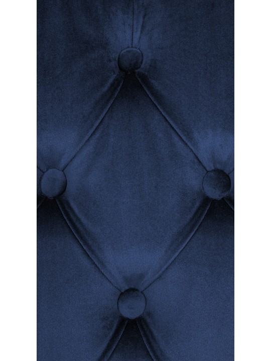 Cadeira da sala de jantar veludo Lisburn, azul Cadeira da sala de jantar veludo Lisburn, azul