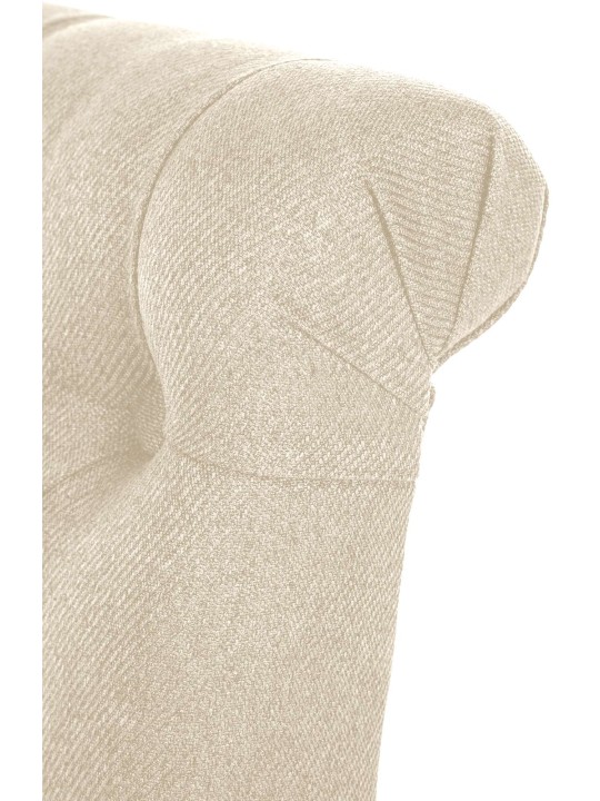 Conjunto de 2 cadeiras de jantar em tecido Lisburn, creme