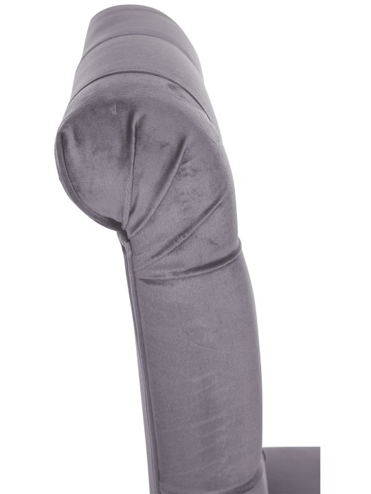 Conjunto de 2 cadeiras de jantar em veludo Lisburn, cinza escuro Conjunto de 2 cadeiras de jantar em veludo Lisburn, cinza escuro