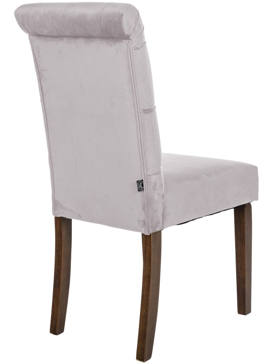 Conjunto de 2 cadeiras de jantar em veludo Lisburn, cinza Conjunto de 2 cadeiras de jantar em veludo Lisburn, cinza