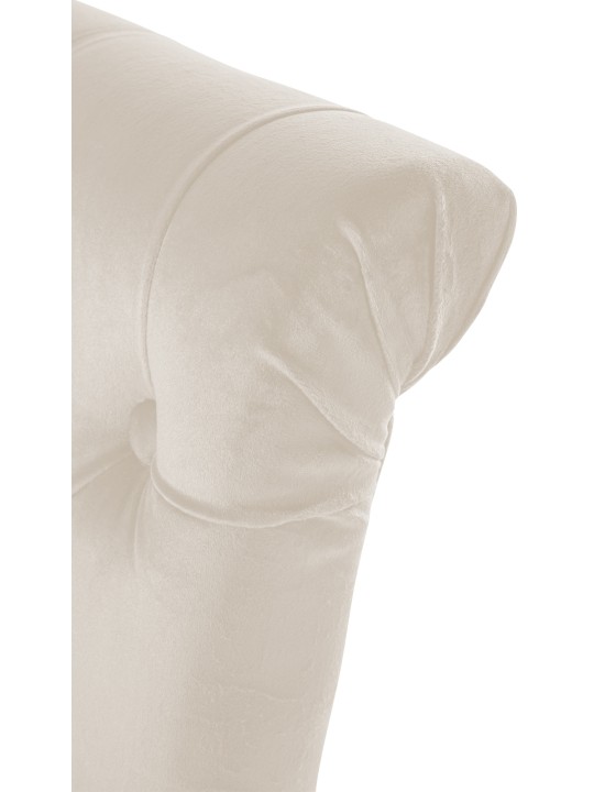 Conjunto de 2 cadeiras de jantar em veludo Lisburn, creme