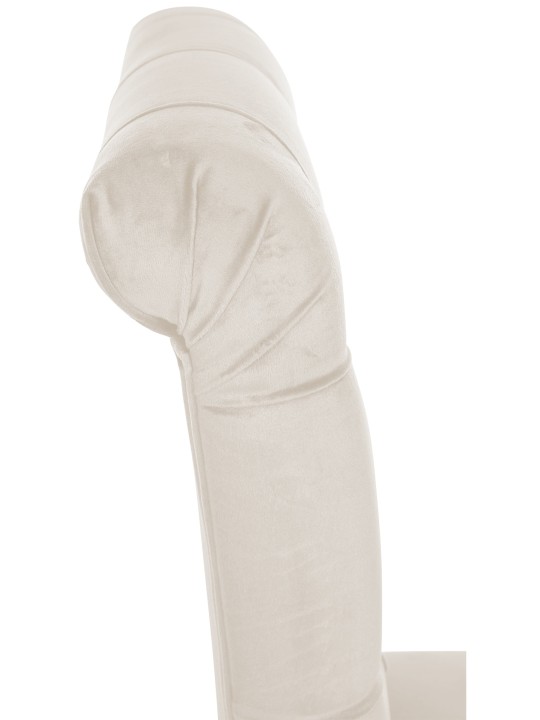 Conjunto de 2 cadeiras de jantar em veludo Lisburn, creme