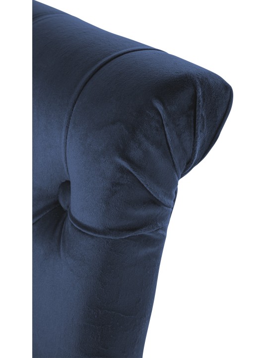 Conjunto de 2 cadeiras de jantar em veludo Lisburn, azul Conjunto de 2 cadeiras de jantar em veludo Lisburn, azul