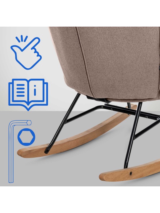 Cadeira Sanka tecido, taupe Cadeira Sanka tecido, taupe