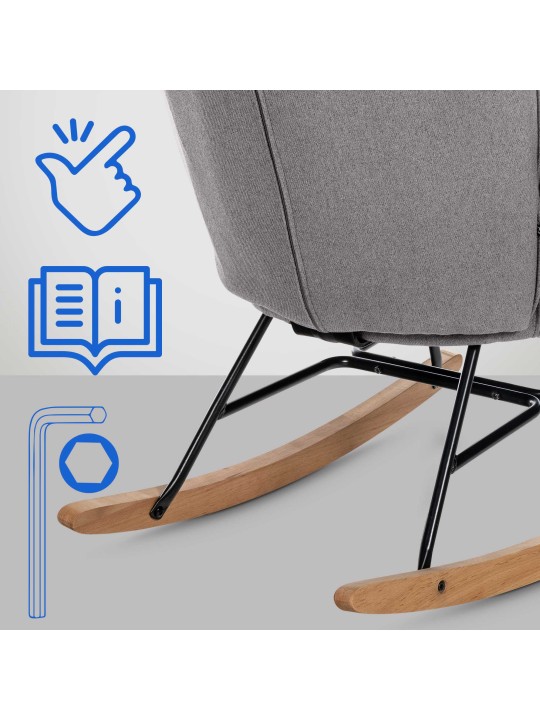 Cadeira Sanka tecido, cinza Cadeira Sanka tecido, cinza