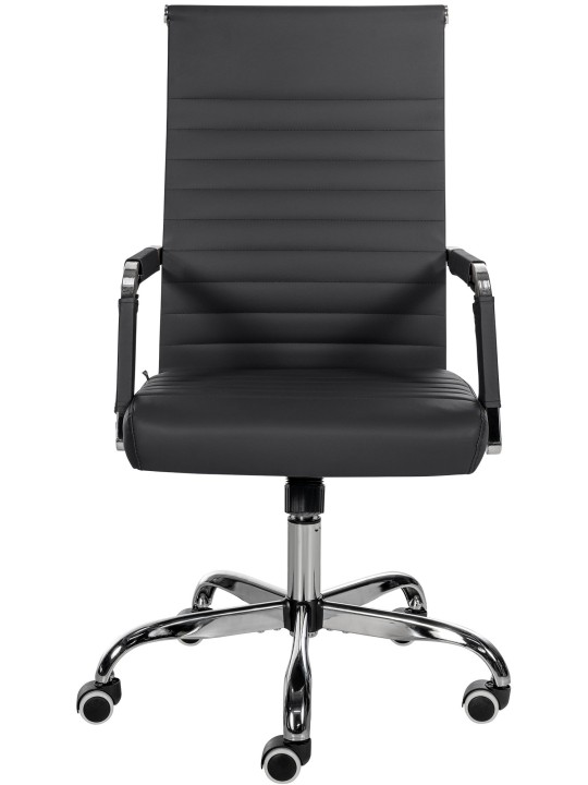 Cadeira de escritório Amadora pele sintética, preto