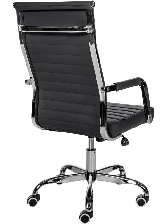 Cadeira de escritório Amadora pele sintética, preto