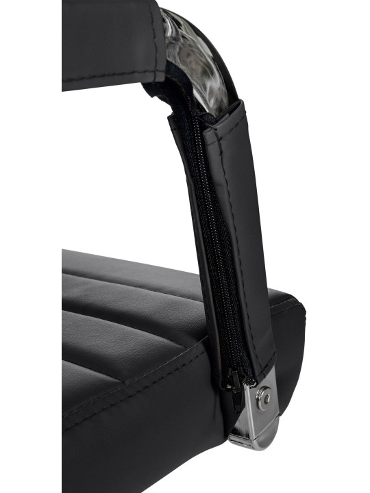 Cadeira de escritório Amadora pele sintética, preto