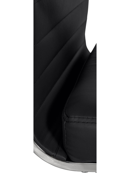 Cadeira de escritório Amadora pele sintética, preto