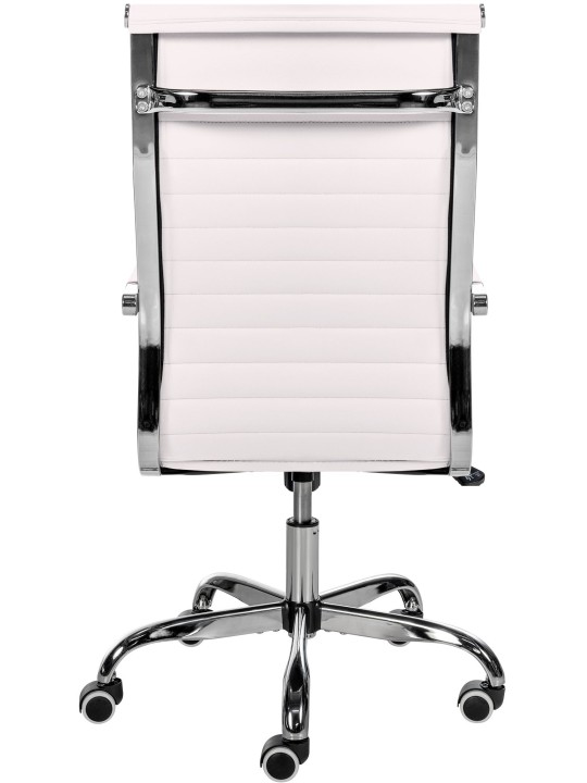 Cadeira de escritório Amadora pele sintética, branco