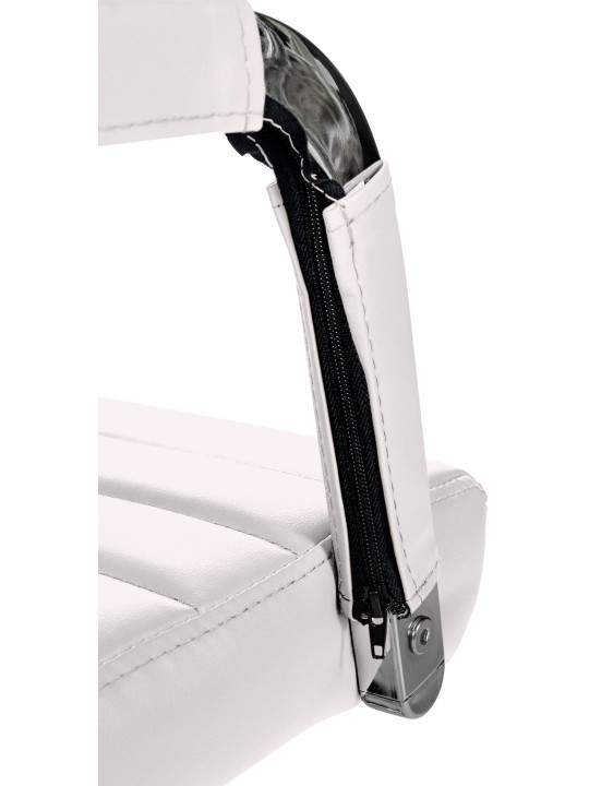 Cadeira de escritório Amadora pele sintética, branco