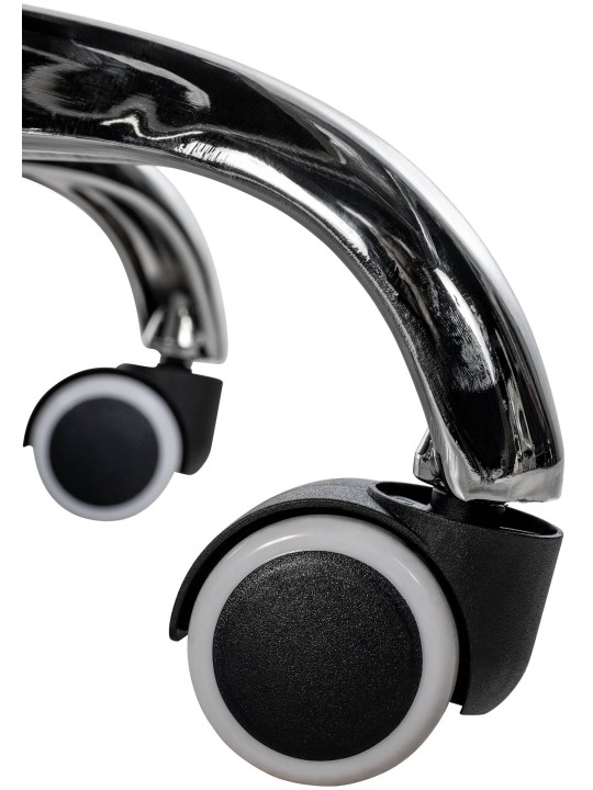 Cadeira de escritório Amadora pele sintética, branco