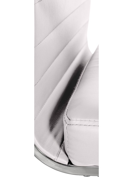 Cadeira de escritório Amadora pele sintética, branco