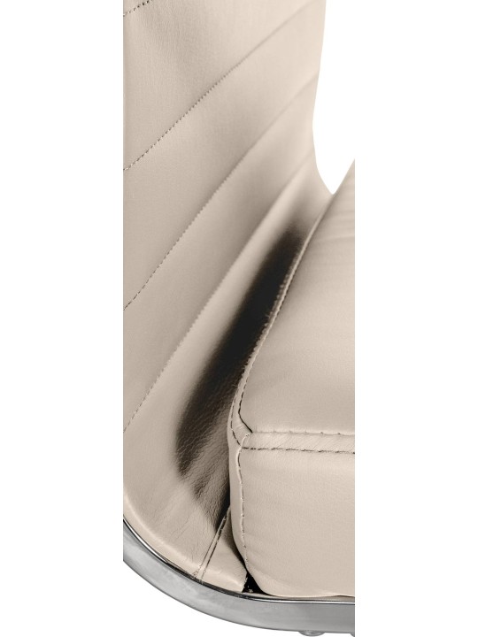 Cadeira de escritório Amadora pele sintética, creme