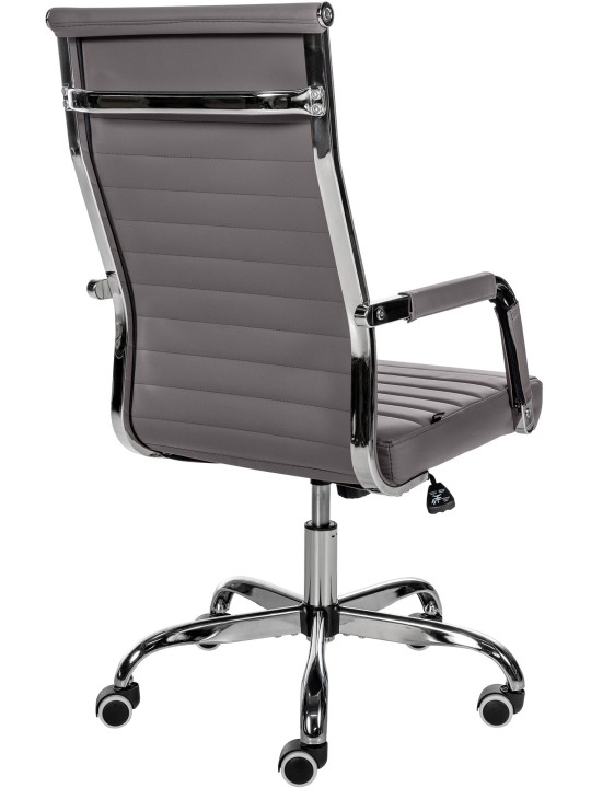 Cadeira de escritório Amadora pele sintética, cinza