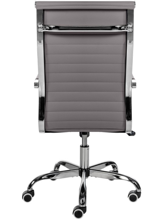 Cadeira de escritório Amadora pele sintética, cinza