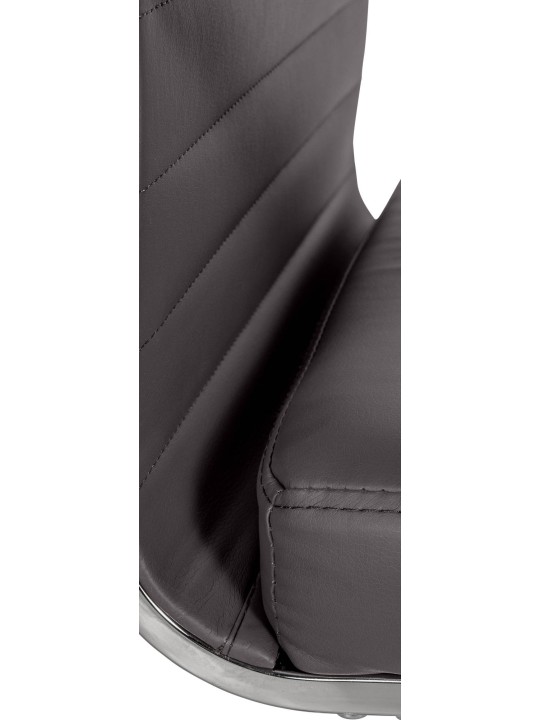 Cadeira de escritório Amadora pele sintética, cinza