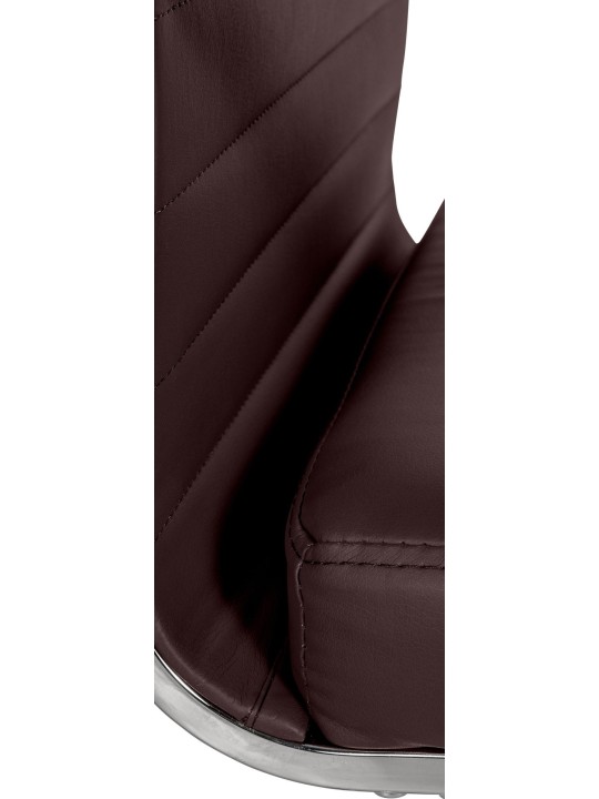 Cadeira de escritório Amadora pele sintética, castanho