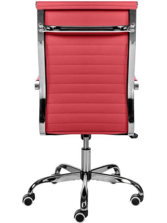 Cadeira de escritório Amadora pele sintética, vermelho