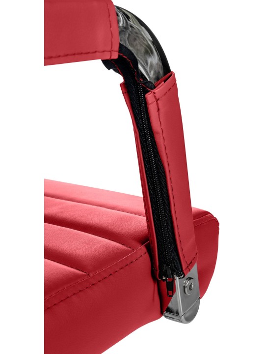 Cadeira de escritório Amadora pele sintética, vermelho