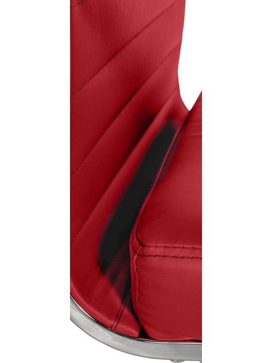 Cadeira de escritório Amadora pele sintética, vermelho