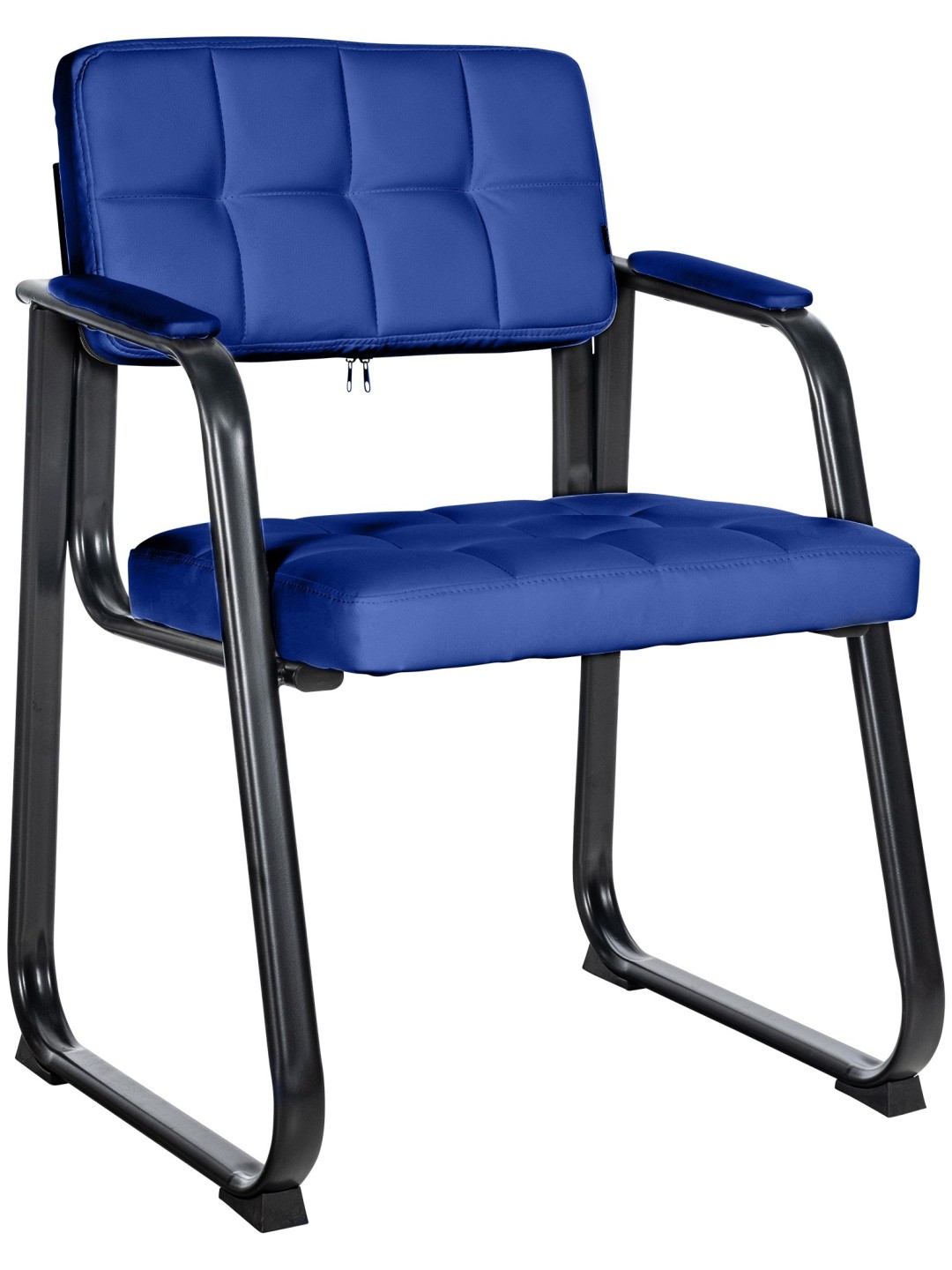 Cadeira para visitantes Canada B couro sintético, azul