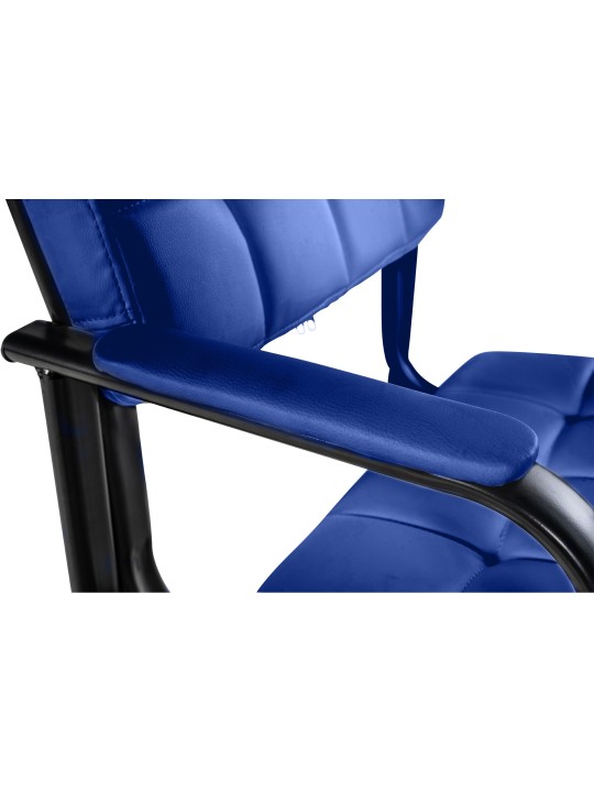 Cadeira para visitantes Canada B couro sintético, azul