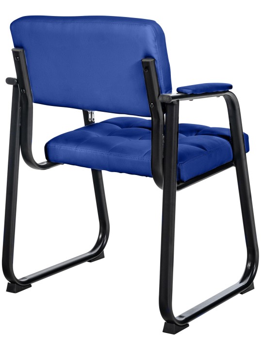 Cadeira para visitantes Canada B couro sintético, azul