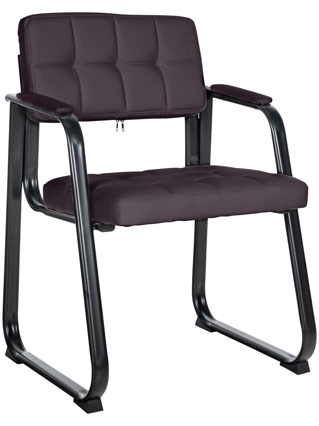 Cadeira para visitantes Canada B couro sintético, castanho