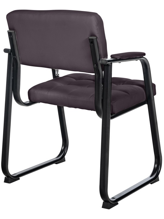 Cadeira para visitantes Canada B couro sintético, castanho