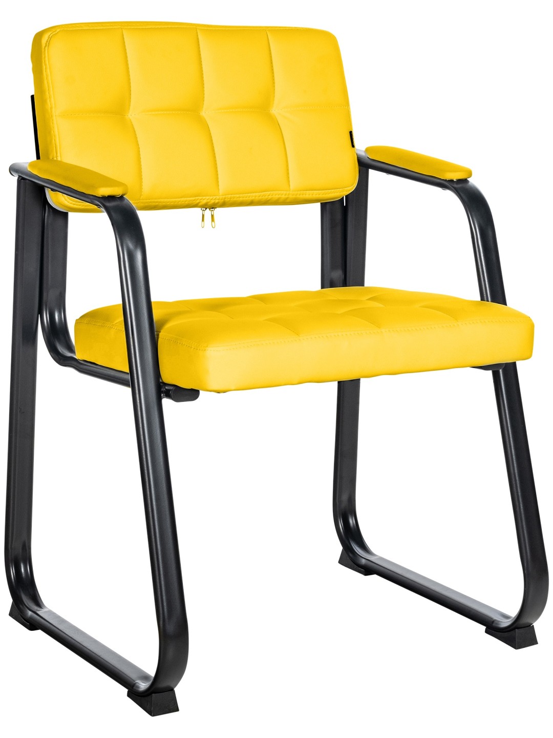 Cadeira para visitantes Canada B couro sintético, amarelo