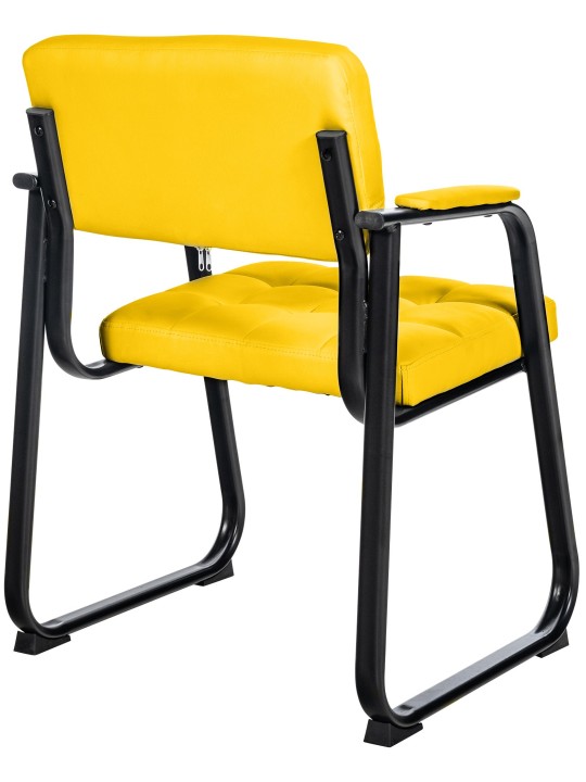 Cadeira para visitantes Canada B couro sintético, amarelo