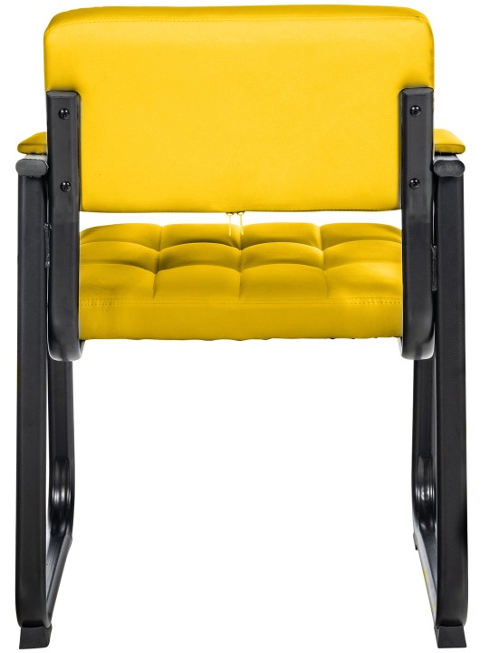 Cadeira para visitantes Canada B couro sintético, amarelo