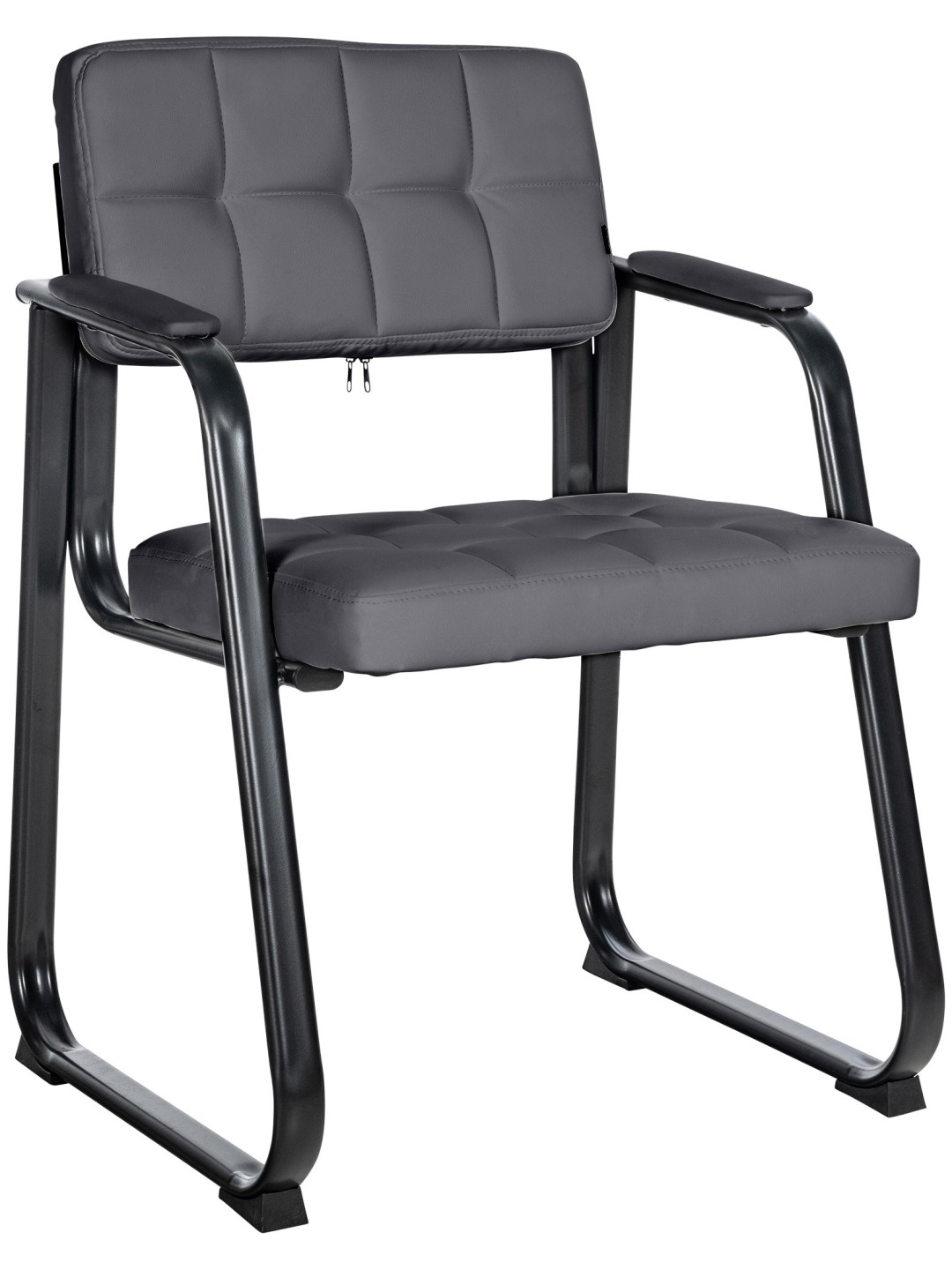 Cadeira para visitantes Canada B couro sintético, cinza