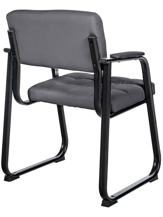 Cadeira para visitantes Canada B couro sintético, cinza Cadeira para visitantes Canada B couro sintético, cinza