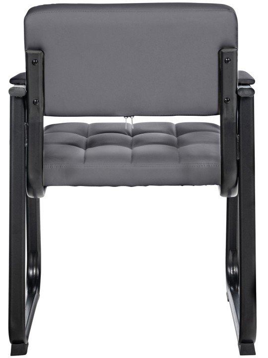 Cadeira para visitantes Canada B couro sintético, cinza Cadeira para visitantes Canada B couro sintético, cinza