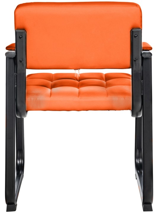 Cadeira para visitantes Canada B couro sintético, laranja Cadeira para visitantes Canada B couro sintético, laranja