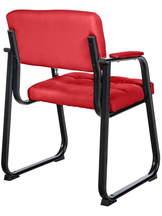 Cadeira para visitantes Canada B couro sintético, vermelho