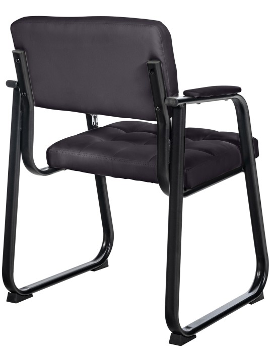 Cadeira para visitantes Canada B couro sintético, preto